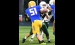 Max Meehleder (#64) defends against the pass rush on Friday night at Harrison. 