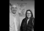 ERICA STEDMAN of Huron Behavioral Health (right) and Andy Kowalczyk, Superintendent of the Pinconning school district both were attendees of the recent Rotary meeting. --Courtesy Photo