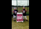 ELLEY SHOULTES (right) and MaKenzie Benjamin of the Saginaw Bay Riverdawgs 10U softball team, headed to Orlando over New Years to take part in the Softball Youth All American Games competition. In the Home Run Derby, Shoultes hit 6 dingers to place third. 					          --Courtesy Photo