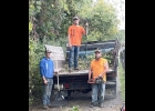 Pro-Scape Landscaping crew members working on the Pinconning Nature Trail. --Courtesy Photo