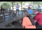 JASON PENBERTHY (standing) addressed the Rotary Club about the goals of the High School Interact Club for the coming school year.	             --Courtesy Photo
