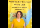 Mary Benjamin, CMU graduate student, presented to Rotarians about Marsh Birds in the Saginaw Bay region. --Courtesy Photo