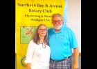 Mary and Dan LaPan (l-r) spoke to Rotarians about their trip to the Tuscany region of Italy. --Courtesy Photo