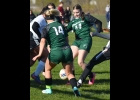 CHRISTINE FOOR (#44) ended up with a goal after this scrum in front of the Bullock Creek net last  Wednesday and later added an assist.     --Journal Photo