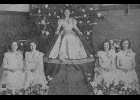 Northern Bay County Rural School Music Festival, held at the Pinconning Community Center was attended by 200 students from 11 schools participating in song, folk dances, May pole and choruses.  1950 Music Festival Queen seen above, Eva Schott and her Court (left to right) Barbara Burtch, Helen Rash, Joan Francis and Helen Jakubowski.                                                                                                    --Journal Archive Photo