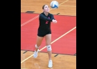 Emma McQuarter (#2) bumps the ball back to the setter in Wednesday’s loss to the Beaverton Beavers.  