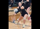 PARKER RAMSAY (#11) had 8 digs in the win over the Farwell Eagles last Wednesday and added 13 more against Calvary Baptist on Monday.