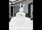 residents on water street crafted this giant snow bunny last weekend. It remains to be seen how this week’s snow and warmer temperatures will affect him. --Courtesy Photo
